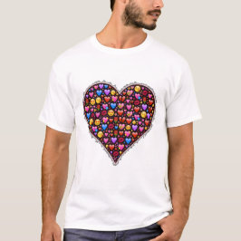 Alla hjärtans dags-tema Hjärtformad design T Shirt