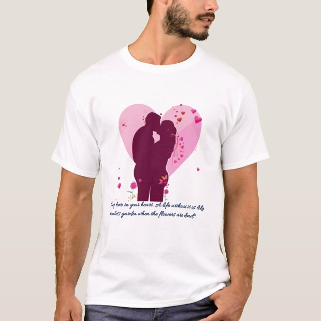 Alla hjärtans dags-tema par Design T Shirt (Framsida)