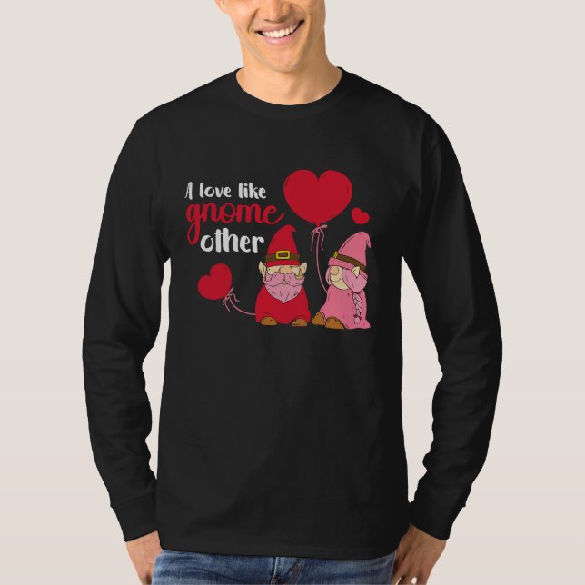 Alla hjärtans dags Tomte Dvärgar Partner Par Älska T Shirt (Framsida)