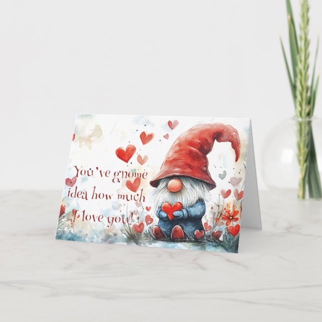 Alla hjärtans dags Tomte-gryningskort Helgkort (Framsida)