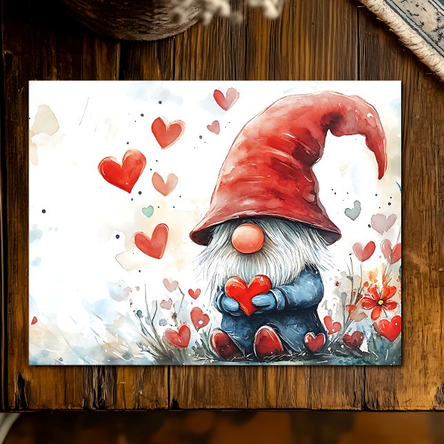 Alla hjärtans dags Tomte Helg Vykort (Skapare uppladdad)