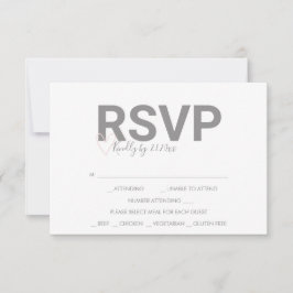 Alla hjärtans dags vattenfärg Svar RSVP-kort