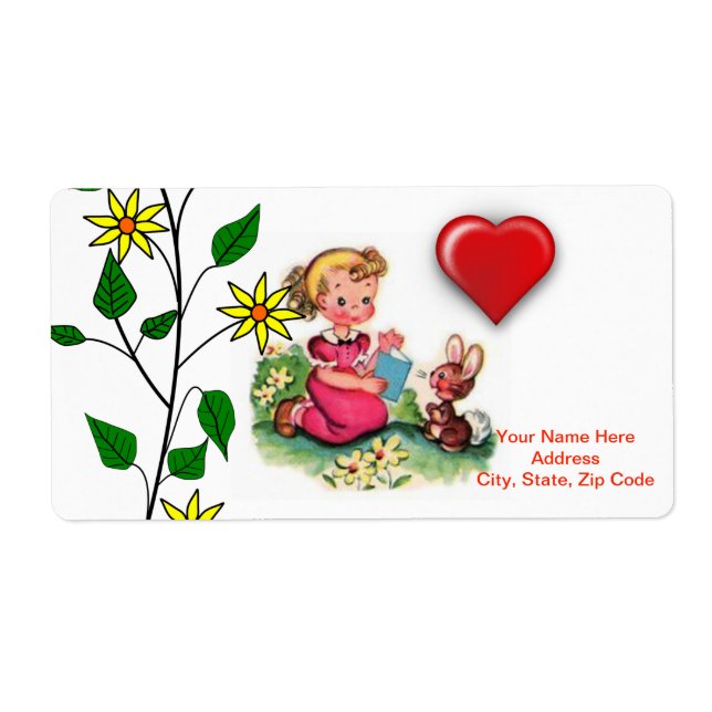 Alla hjärtans dagsetiketter fraktsedel (Framsidan)