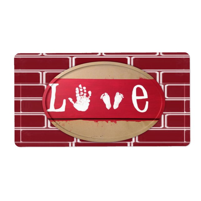 Alla hjärtans dagsetiketter i Kärlek Fraktsedel (Framsidan)