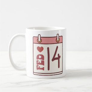 Alla hjärtans dagskalender kaffemugg