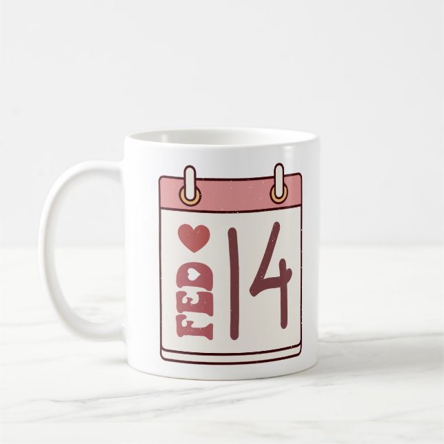 Alla hjärtans dagskalender kaffemugg (Vänster)