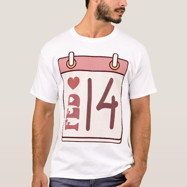 Alla hjärtans dagskalender t shirt (Framsida)