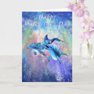 Alla hjärtans dagskort - delfin lite Kärlek Kort