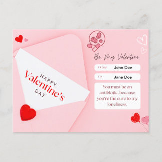 Alla hjärtans dagskort - farmakologi 2 helg vykort