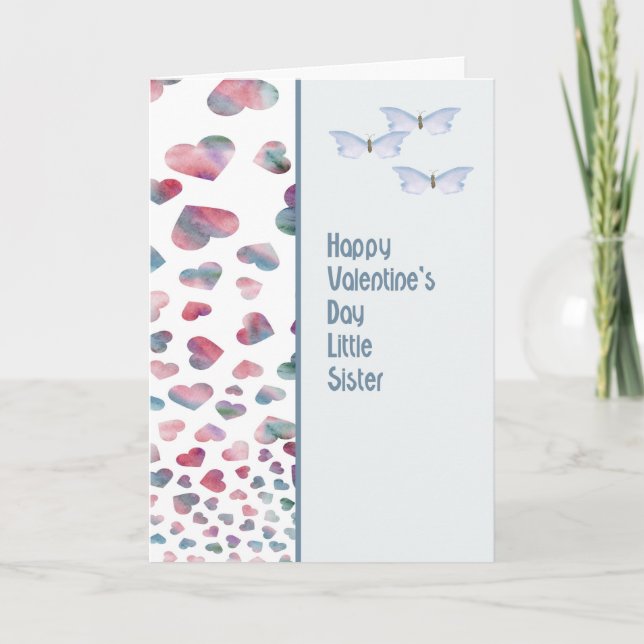 Alla hjärtans dagskort för syster helgkort (Framsida)