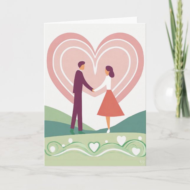 Alla hjärtans dagskort helgkort (Framsida)