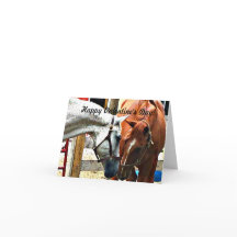 Alla hjärtans dagskort med hästar