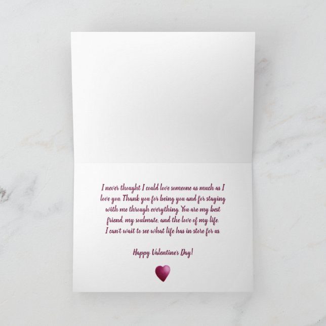 Alla hjärtans dagskort med två vattenfärgshjärtor kort (Inuti)