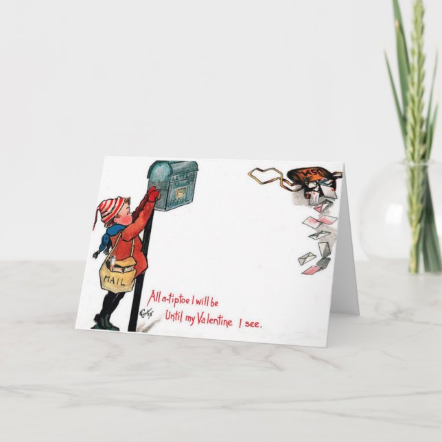 Alla hjärtans dagskort tack kort (Framsida)