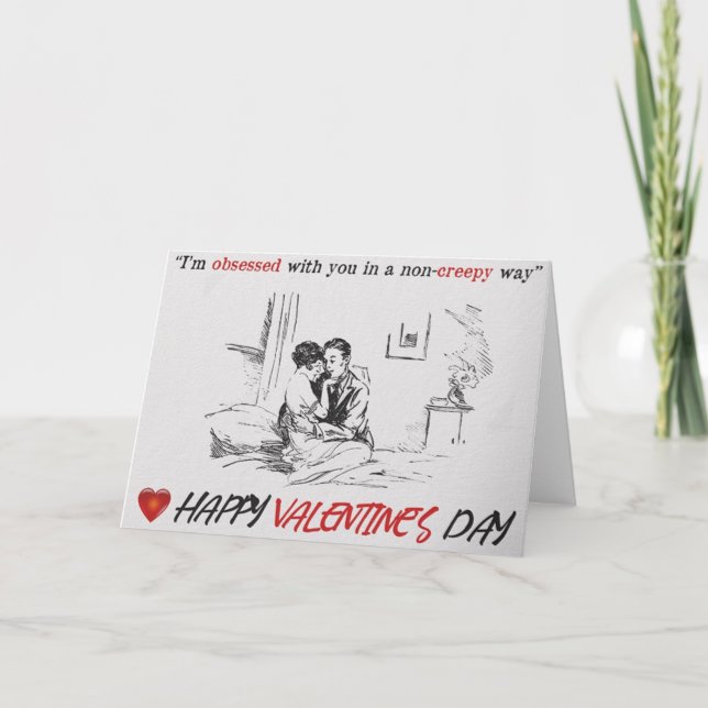 Alla hjärtans dagskort tack kort (Framsida)