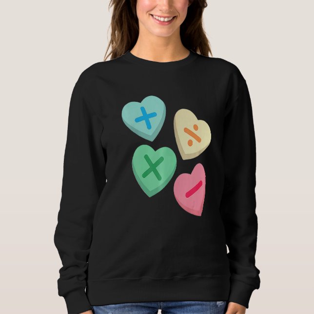 Alla hjärtans dagsövningar med matematiska symbole t shirt (Framsida)