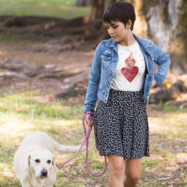 Alla hjärtans dagspresent Gul Labradorhund T Shirt (Skapare uppladdad)