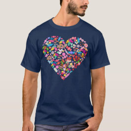 Alla hjärtans dagspresenter Karamell Hjärtformad d T Shirt