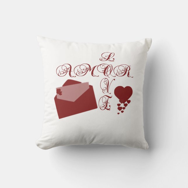 Alla hjärtans design i kärlek Kärlek Kudde (Framsida)