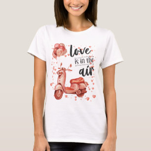 Alla hjärtans design: Skotrar och ballonger T-Shi T Shirt