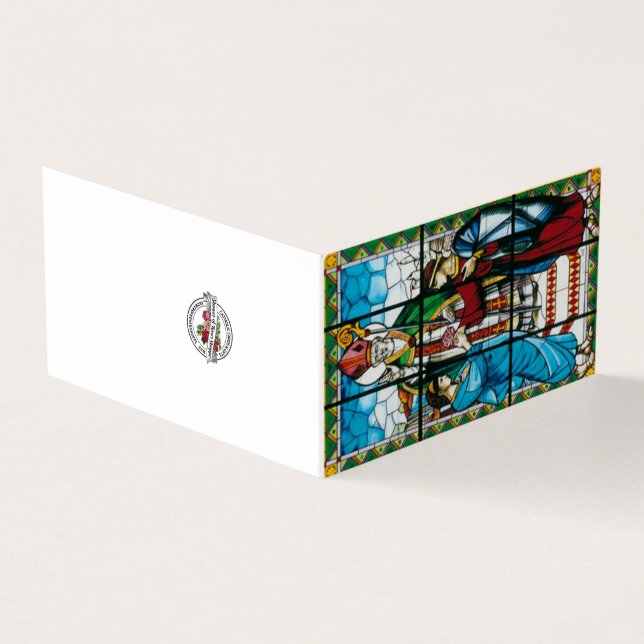 Alla hjärtans fastgjorda glaskort med bön visitkort (Utsida)