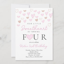 Alla hjärtans fjärde födelsedag inbjudningar