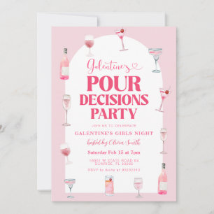 Alla hjärtans galentine's Girls Night Party Inbjudningar