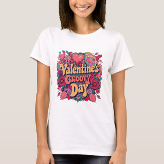 Alla hjärtans gryningsdag, retro clipart t shirt