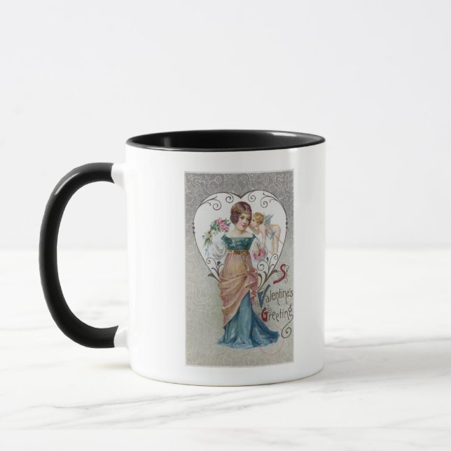 Alla hjärtans Hälsning Cupid Mugg (Vänster)