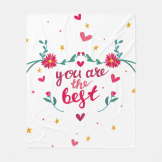 Alla hjärtans hälsningskort med hjärtan, blomma fleecefilt