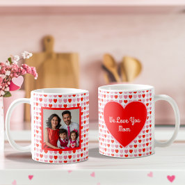 Alla hjärtans Heart Kärlek Mönster Anpassningsbar Kaffemugg