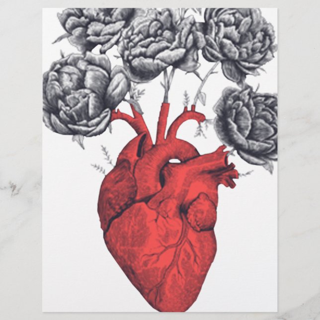 Alla hjärtans hjärta med blommor (Framsida)