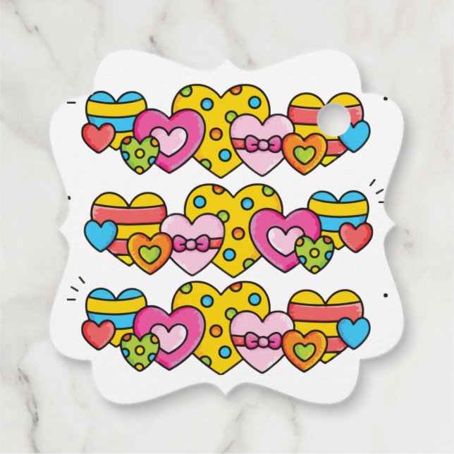 Alla hjärtans hjärtan gåvor etiketter (Baksida)