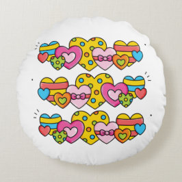 Alla hjärtans hjärtan rund kudde