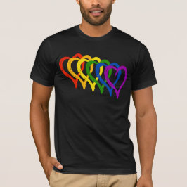 Alla hjärtans hörn i Gay pride med regnbåge T-shirt