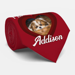Alla hjärtans hund kärlek Anpassningsbar namn på r Slips