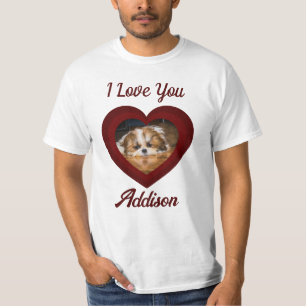 Alla hjärtans hund kärlek Anpassningsbar namn på r T Shirt