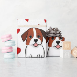 Alla hjärtans hundar-hjärtan Wrapping Papper Presentpapper