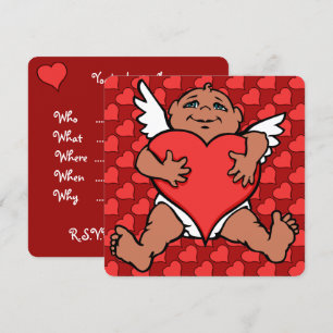Alla hjärtans inbjudningar Cupid Cards-Anpassnings
