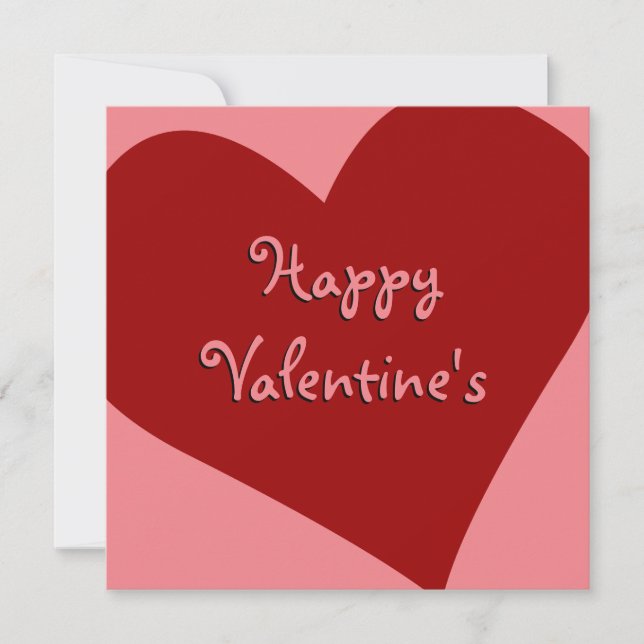 Alla hjärtans inbjudningar Personlig Kärlek-kort (Framsida)