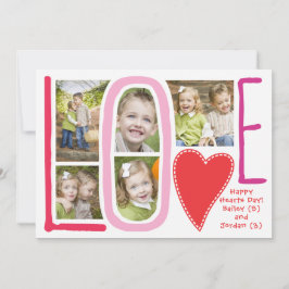 Alla hjärtans Kärlek-dag-fotosamlingskort Julkort