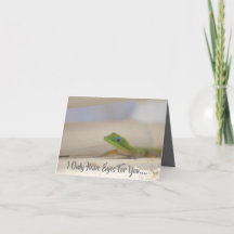Alla hjärtans kort med färgstark Gecko
