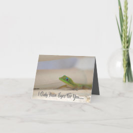 Alla hjärtans kort med färgstark Gecko