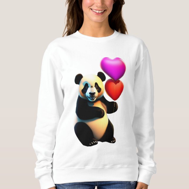Alla hjärtans panda och hjärtballong, Alla hjärtan T Shirt (Framsida)
