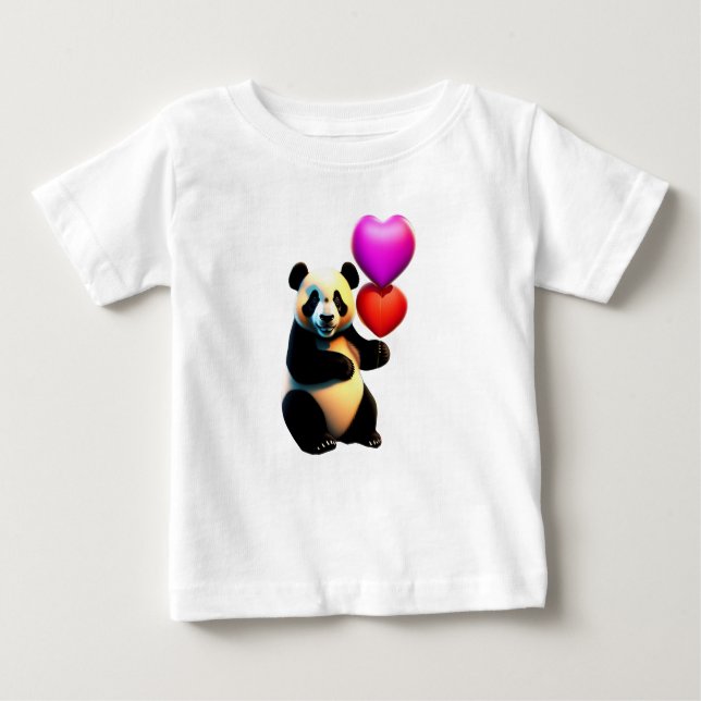 Alla hjärtans panda och hjärtballong, Alla hjärtan T Shirt (Framsida)