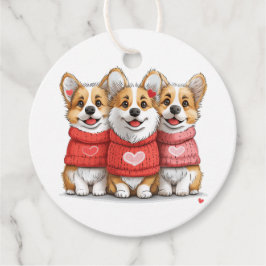 Alla hjärtans Pembroke Welsh Corgi Hundar Gåvor Etiketter