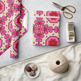 Alla hjärtans röda hjärtan romantik abstrakt mönst presentpapper