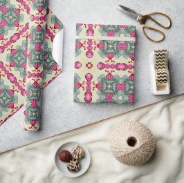 Alla hjärtans röda hjärtan romantik abstrakt mönst presentpapper