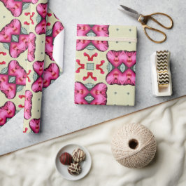 Alla hjärtans röda hjärtan romantik abstrakt mönst presentpapper