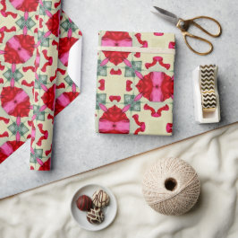 Alla hjärtans röda hjärtan romantik abstrakt mönst presentpapper